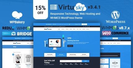VirtuSky - Responsive Web Hosting and WHMCS WordPress Theme