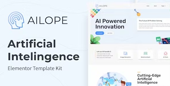 Ailope - Artificial Intelligence Elementor Template Kit