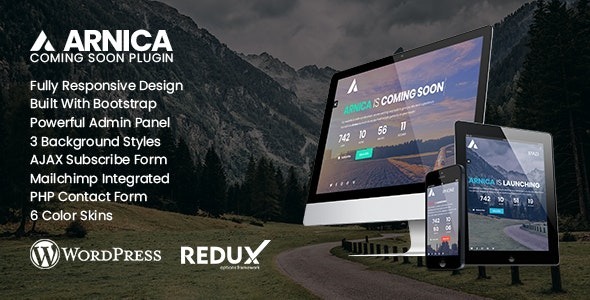 Arnica 1.9 – Creative Coming Soon WordPress Plugin
