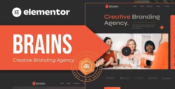 Brains - Creative Branding Agency Elementor Template Kit