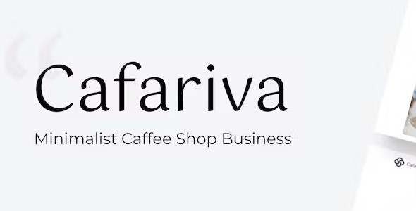 Cafariva - Minimalist Cafe &Coffee Elementor Template Kit