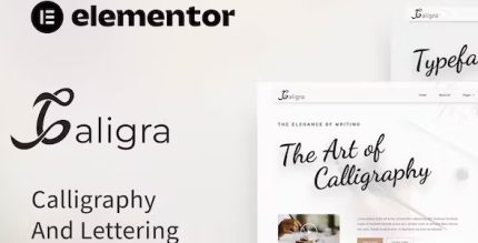 Caligra - Calligraphy & Lettering Elementor Template Kit