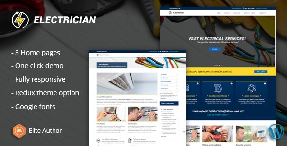 Electrician 1.0.0 – Electrical And Repair Service WordPress Theme