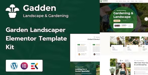 Gadden - Garden & Landscaping Elementor Template Kit