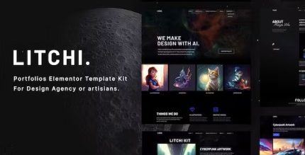 Litchi - Designer Artworks Elementor Portfolio Template Kit