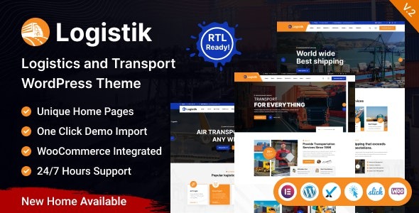 Logistik 1.0.1 – Transport & Logistics WordPress Theme