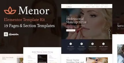 Menor - Makeup Artist & Hair Stylist Elementor Pro Template Kit