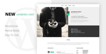 NEW - Retina Ready WordPress Vcard Theme