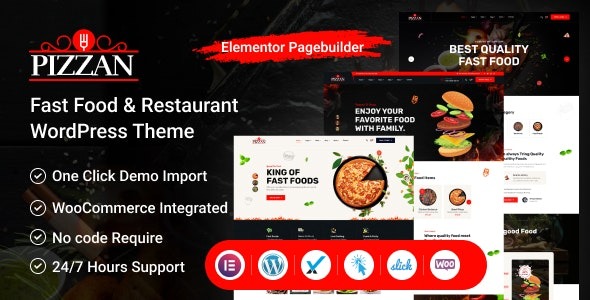 Pizzan 2.0.0 – Fast Food and Restaurant WordPress Theme