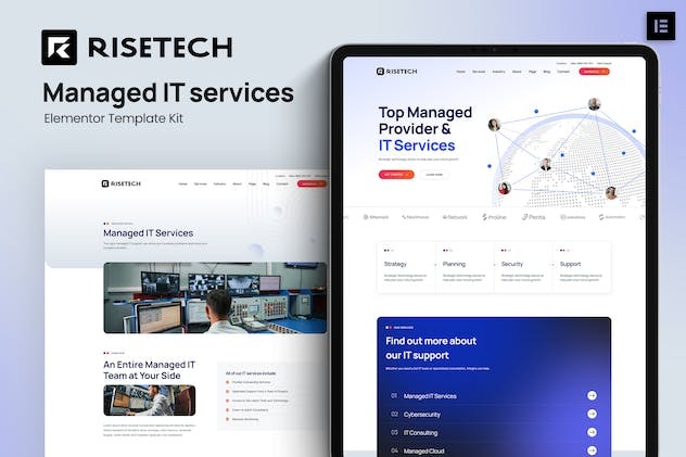 Risetech 20250417 – Managed IT Services Elementor Template Kit