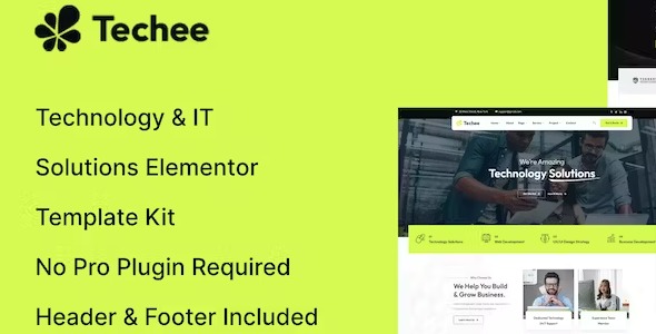 Techee - Technology & IT Solutions Elementor Template Kit