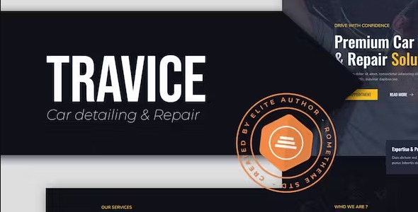 Travice - Car Detailing Service & Car Repair Elementor Template Kit
