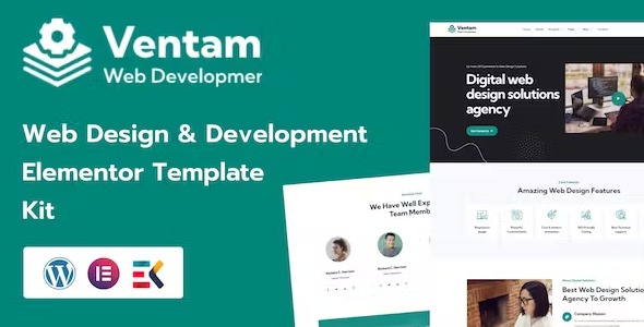 Ventam - Web Design Agency Elementor Template Kit