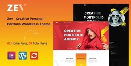 Zev - Creative Personal Portfolio WordPress Theme