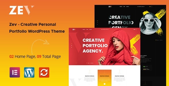 Zev - Creative Personal Portfolio WordPress Theme