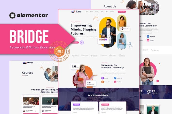 Bridge  – University & School Education Elementor Template Kit