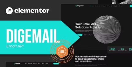 Digemail - Email API Solutions & Services Elementor Pro Template Kit
