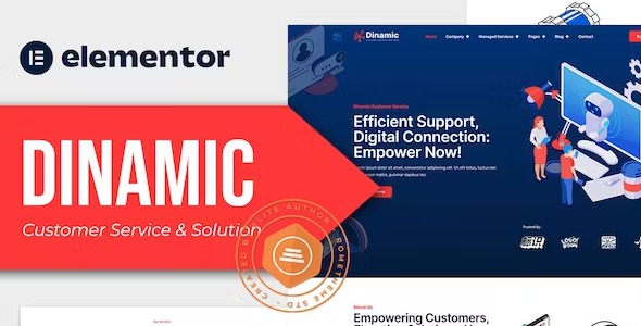 Dinamic - Customer Service & Solution Elementor Pro Template Kit