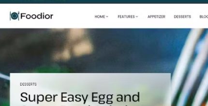 Foodior - Personal Food Blog WordPress Theme