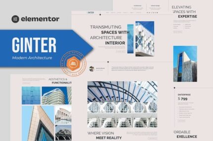 Ginter - Modern Architecture Elementor Template Kit