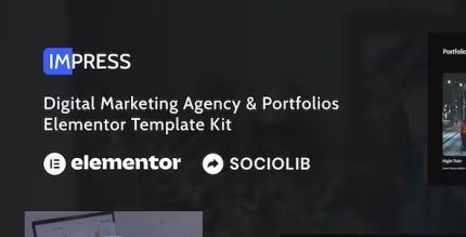 Impress - Digital Marketing Agency & Portfolios Elementor Template Kit