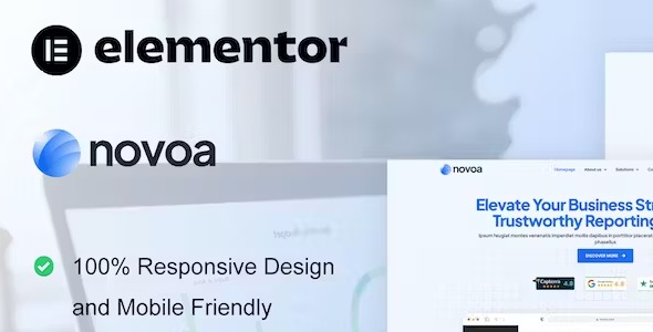 Novoa - Saas & Finance Software Service Elementor Template Kit