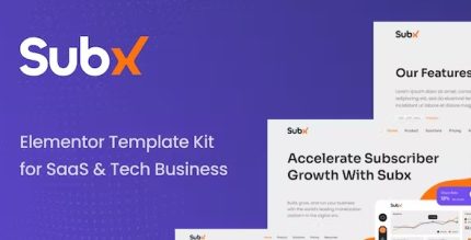 Subx - SaaS & Tech Business Elementor Template Kit