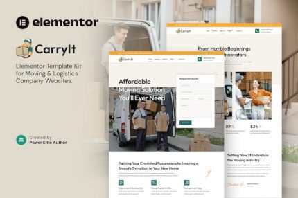 CarryIt - Moving & Logistics Company Elementor Template Kit