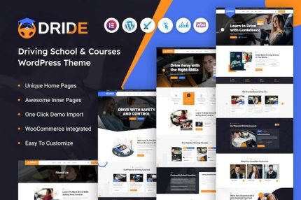 Dride - Driving School & Courses WordPress Theme