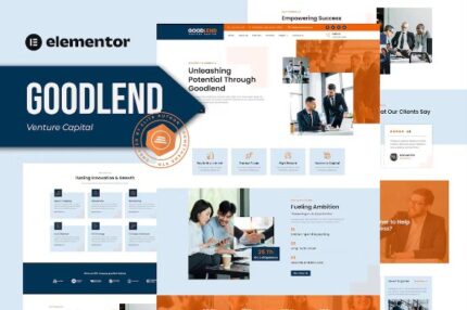 Goodlend - Venture Capital & Investment Elementor Template Kit