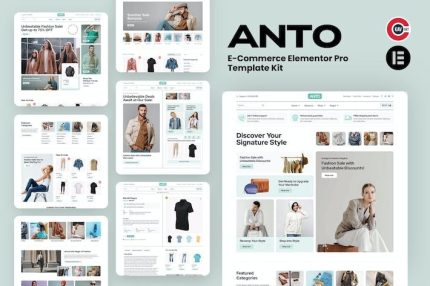 Anto - E-Commerce Elementor Pro Template Kits