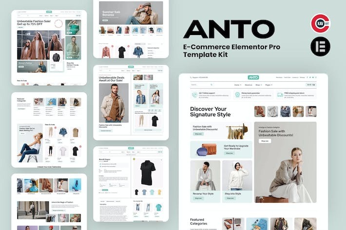 Anto - E-Commerce Elementor Pro Template Kits