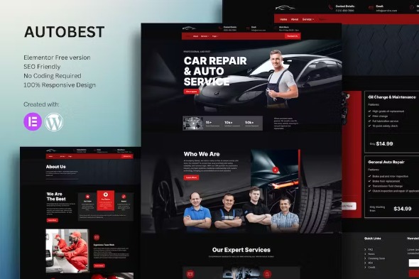 Autobest - Car Repair & Auto Service Elementor Template Kit