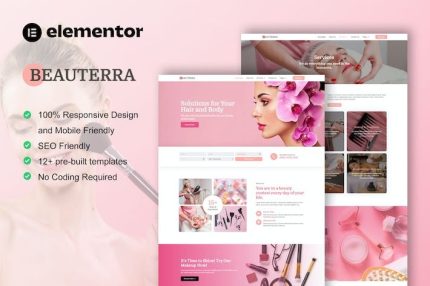 Beauterra - Makeup Artist & Beauty Salon Elementor Pro Template Kits