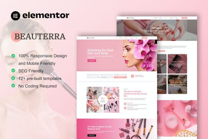 Beauterra - Makeup Artist & Beauty Salon Elementor Pro Template Kits