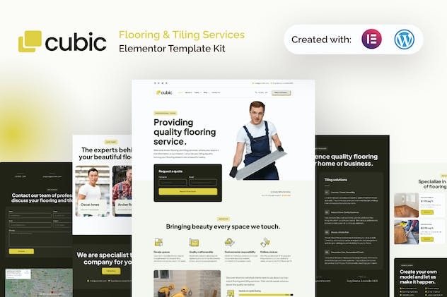 Cubic Flooring & Tiling Services Elementor Template Kit Cubic Flooring & Tiling Services Elementor Template Kit