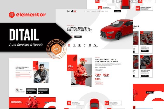 Ditail 1.0.1 – Auto Services & Repair Elementor Pro Template Kit