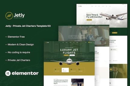 Jetly - Private Jet Charters WordPress Theme