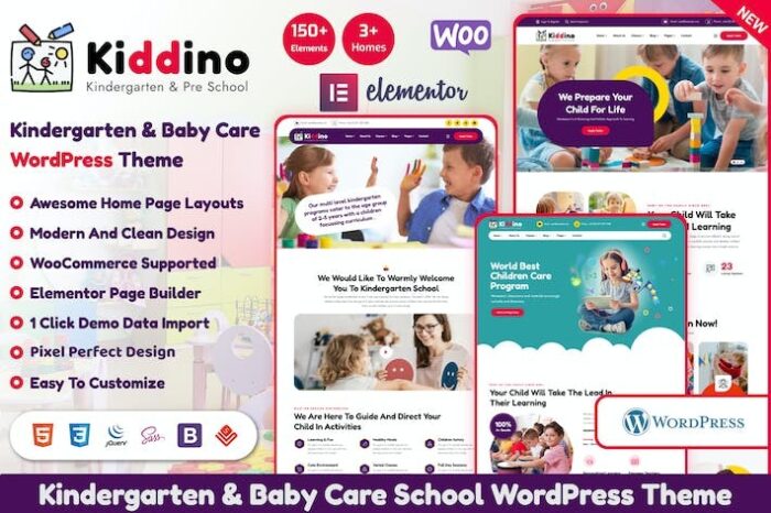 Kiddino - Kids & Kindergarten WordPress Theme