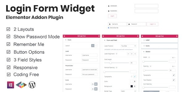 Login Form Widget Elementor Addon 1.0.2