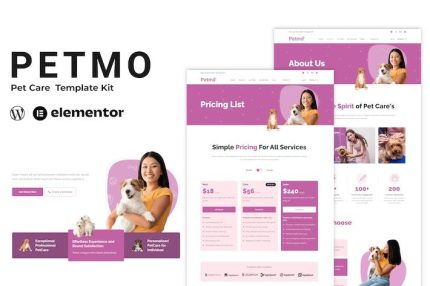 Petmo - Pet Care Elementor Template Kits