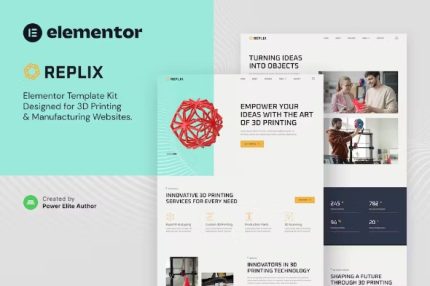 Replix - 3D Priting & Manufacturing Services Elementor Template Kit