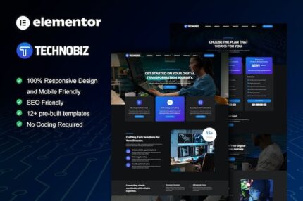 TechnoBiz - IT Solutions & Services Elementor Pro Template Kit