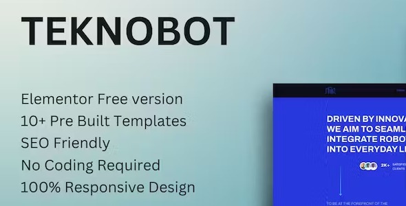 Teknobot - AI & Robotics Elementor Template Kit