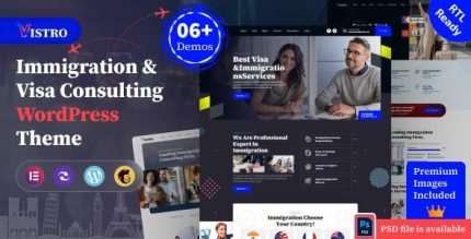 Vistro - Immigration Visa Consulting WordPress Theme