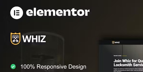 Whiz - Locksmith & Key Maker Services Elementor Pro Template Kit