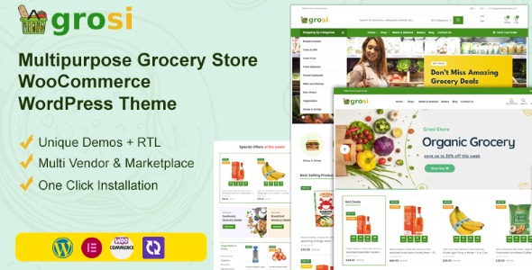 Grosi 1.1.9 – Grocery Store WooCommerce WordPress Theme WooCommerce Theme