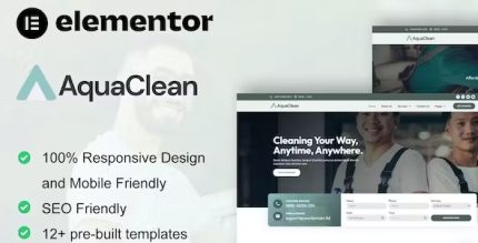 AquaClean - Car Washing & Cleaning Services Elementor Template Kit