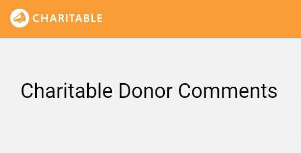 Charitable Donor Comments 1.3.0