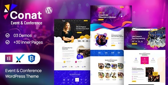 Conat 1.2.8 – Event & Conference WordPress Theme + RTL Ready